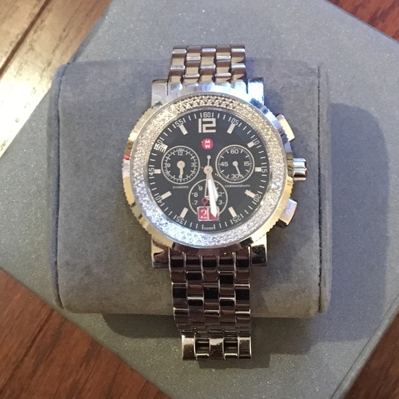 Michele Accessories - Michele Large Diamond Sport Sail-20 mm Strap size